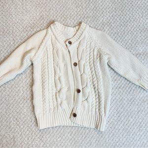 Baby/Toddler Corded Cream Cardigan Size 12M-24M